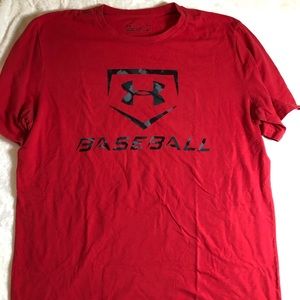 Red baseball shirt